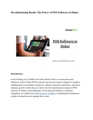 Revolutionizing Retail_ The Power of POS Software in Dubai