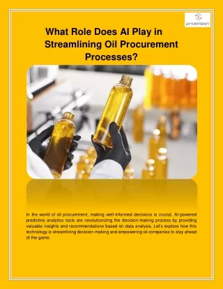 What Role Does AI Play in Streamlining Oil Procurement Processes