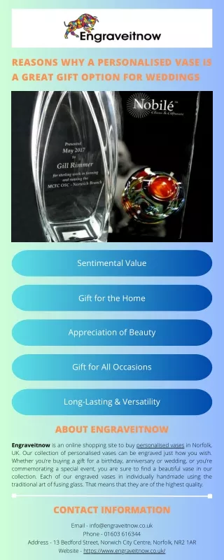 Reasons Why a Personalised Vase is a Great Gift Option for Weddings