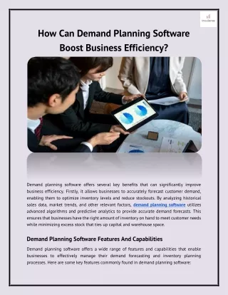 How Can Demand Planning Software Boost Business Efficiency?