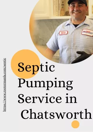 Septic Pumping Chatsworth - Rooter Man Septic Tank Pumping