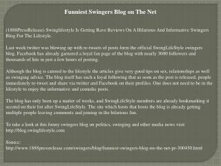 funniest swingers blog on the net