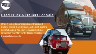 Used Truck and Trailer for sale