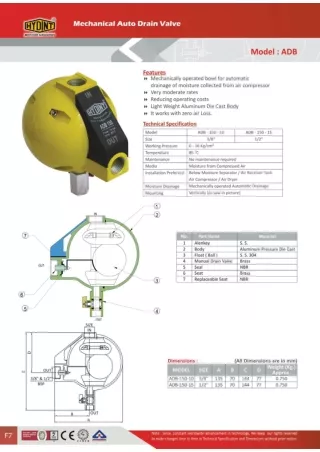 Auto Drain Valve for Air Compressor