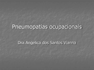 Pneumopatias ocupacionais