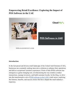 Empowering Retail Excellence_ Exploring the Impact of POS Software in the UAE