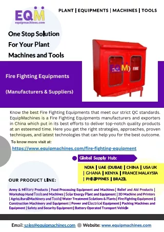 Fire Fighting Equipments Exporters in China