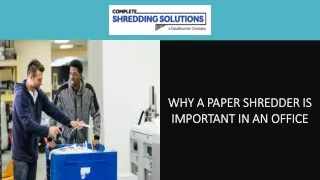 Why a Paper Shredder is Important in an Office