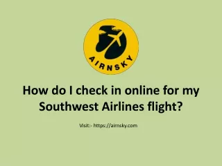 How do I check in online for my Southwest Airlines flight