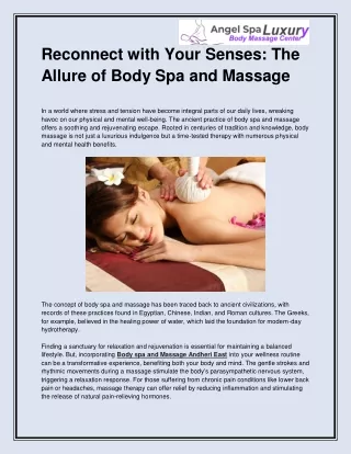 Body spa and Massage Andheri East