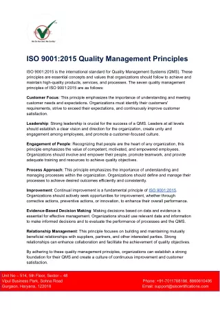 ISO 9001_2015 Quality Management Principles