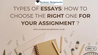 Types of Essays How to Choose the Right One for Your Assignment