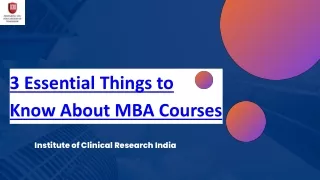 3 Essential Things to Know About MBA Courses