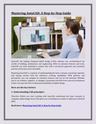 Mastering AutoCAD A Step-by-Step Guide