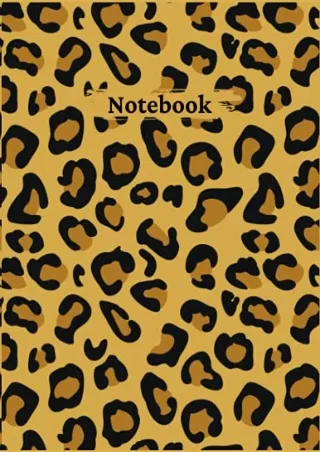 Read ebook [PDF] Giant notebook: leopard print college ruled | 500 pages Large 8.5 x11' | super thick | jumbo sized jour