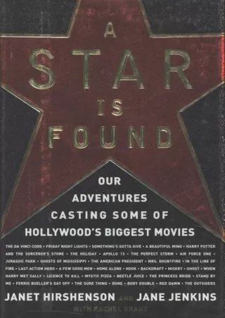 Download Book [PDF] A Star Is Found: Our Adventures Casting Some of Hollywood's Biggest Movies