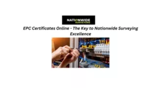 EPC Certificates Online - The Key to Nationwide Surveying Excellence