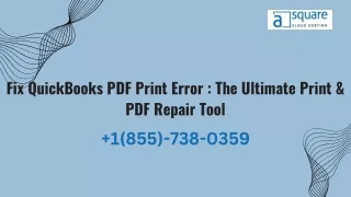 QuickBooks Print & PDF Repair Tool: Fix Printing and PDF Issues