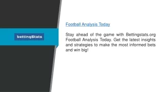 Football Analysis Today  Bettingstats.org