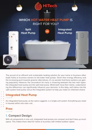 Which Hot Water Heat Pump is Right for You