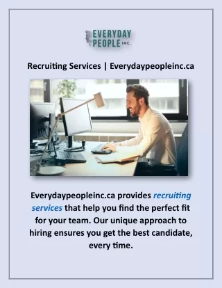 Recruiting Services | Everydaypeopleinc.ca