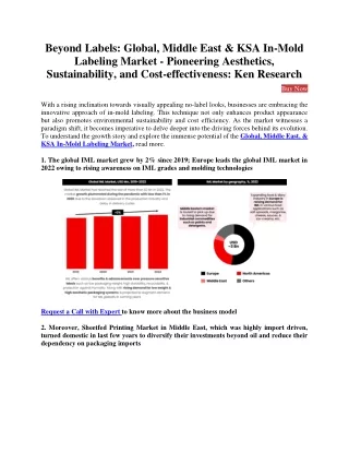 Major players in global In-mold labeling market - Ken Research