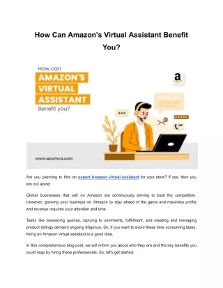 How Can Amazon's Virtual Assistant Benefit You?