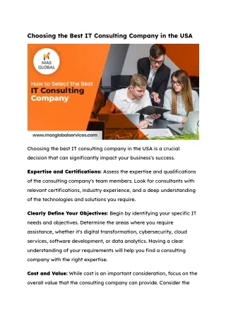 Leading Software IT Consulting Company