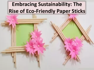 Application & Benefits of Eco-friendly paper sticks