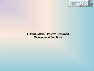 LOZICS offers Effective Transport Management Solutions
