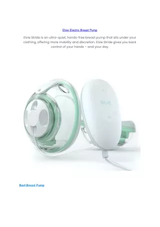 Elvie Electric Breast Pump