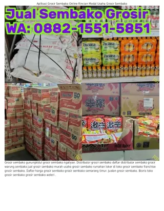 Ö88ᒿ~l55l~585l (WA) Belanja Grosir Sembako Grosir Sembako Official