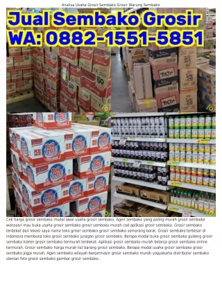 Ô88ᒿ~I55I~585I (WA) Warung Grosir Sembako List Barang Grosir Sembako