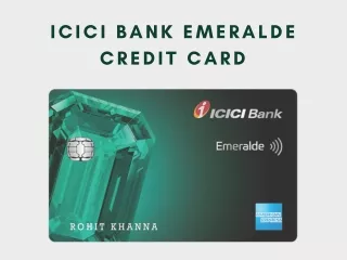 ICICI Bank Emeralde Credit Card