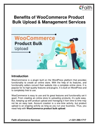 Benefits of WooCommerce Product Bulk Upload & Management Services