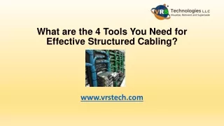 What are the 4 Tools You Need for Effective Structured Cabling?