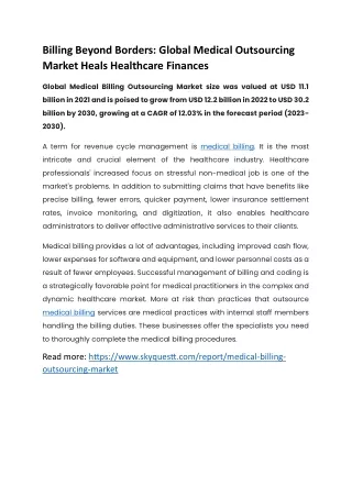 Medical billing