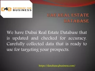 Dubai Real Estate Database