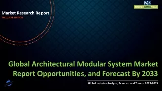 Architectural Modular System Market Report Opportunities, and Forecast By 2033