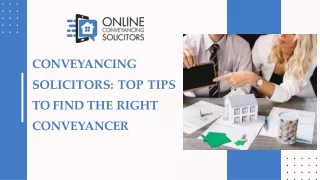 Conveyancing Solicitors Top Tips To Find The Right Conveyancer