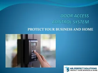 Promising Door Access Control System Dealers in Chennai | Mr. Perfect Solutions
