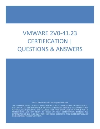 VMware 2V0-41.23 Certification | Questions & Answers