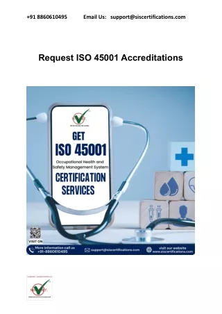 Request ISO 45001 Accreditations
