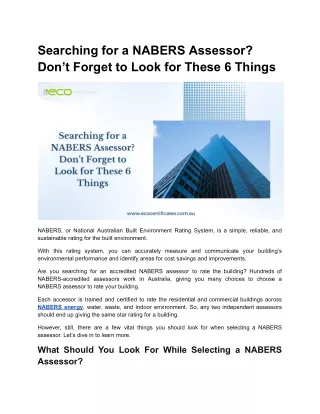 Searching for a NABERS Accessor_ Don’t Forget to Look for These 6 Things