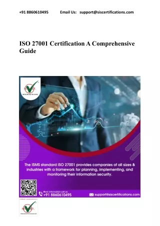 ISO 27001 Certification A Comprehensive Guide