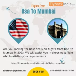 Flights From USA To Mumbai