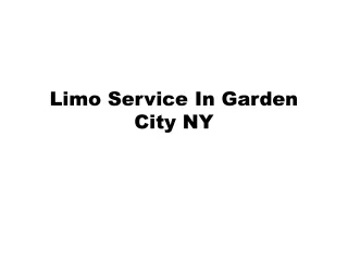 Limo Service In Garden City NY