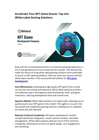 NFT Game Development Services