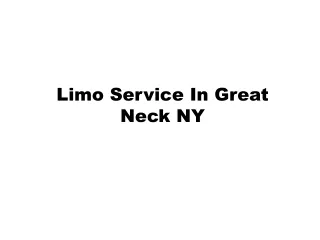 Limo Service In Great Neck NY