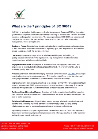 7 principles of ISO 9001